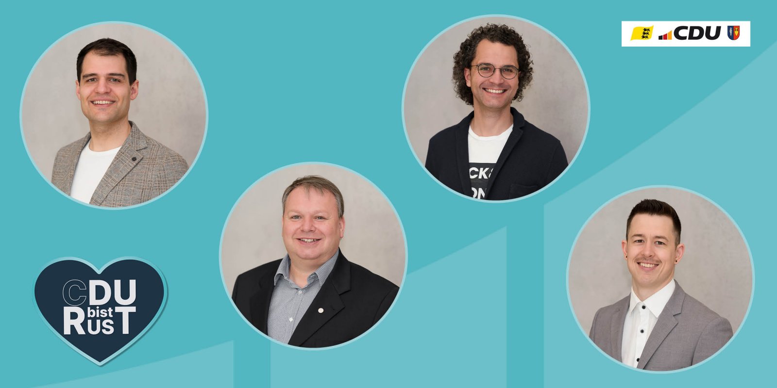 Unsere GR-Mitglieder Andreas Bachmann, Andreas Link, Benjamin Peter und Kai Melder